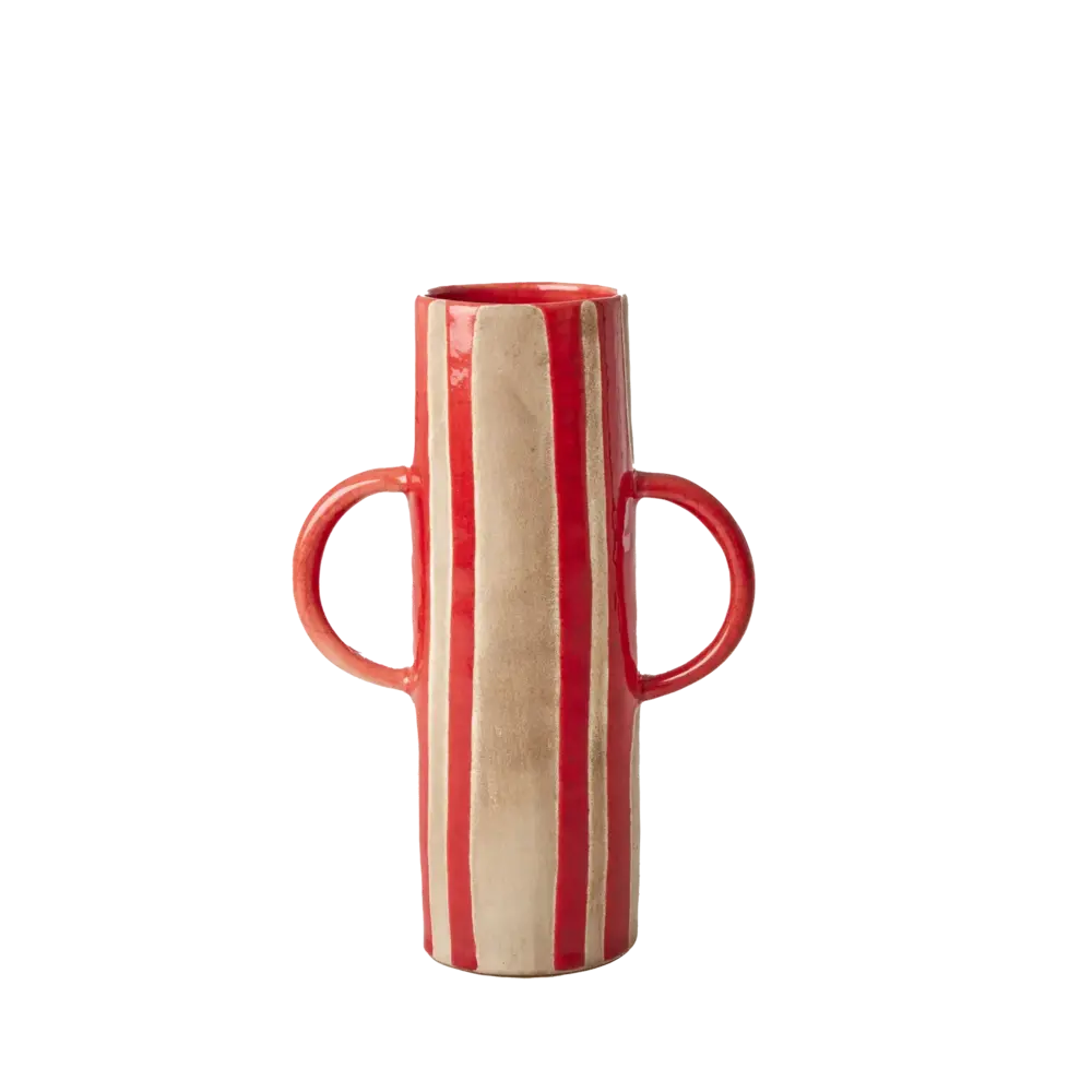 Rice Keramiek Vaas - Rood Rice Keramiek Vaas - Rood