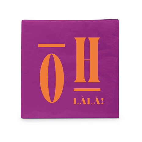 Ppd Servetten  OhLaLa 25x25 Ppd Servetten  OhLaLa 25x25