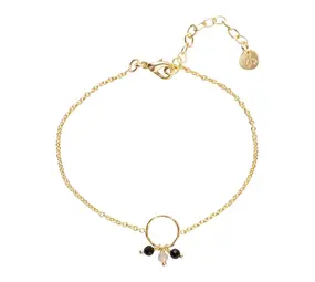 A Beautiful Story Careful Black Onyx Labradorite Bracelet GP A Beautiful Story Careful Black Onyx Labradorite Bracelet GP