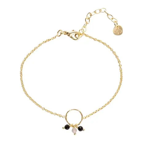 A Beautiful Story Careful Black Onyx Labradorite Bracelet GP