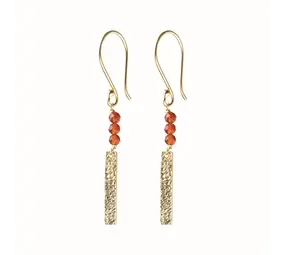 A Beautiful Story Bar Carnelian Earrings GP