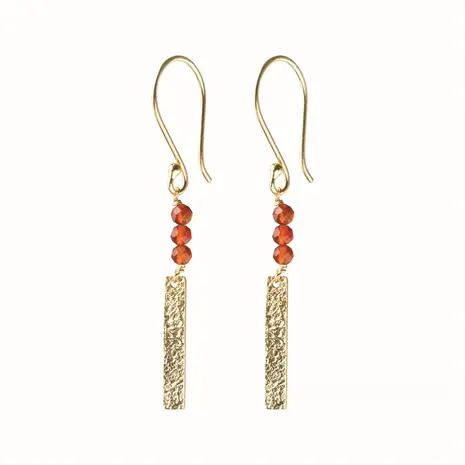 A Beautiful Story Bar Carnelian Earrings GP