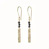 A Beautiful Story Bar Black Onyx Earrings GP