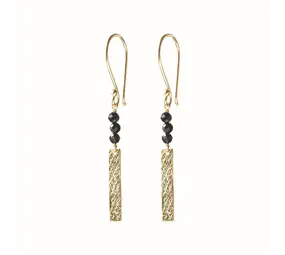 A Beautiful Story Bar Black Onyx Earrings GP A Beautiful Story Bar Black Onyx Earrings GP