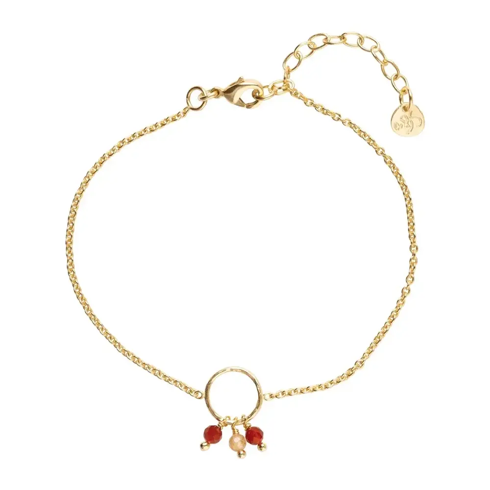 A Beautiful Story Careful Carnelian Citrine Bracelet GP
