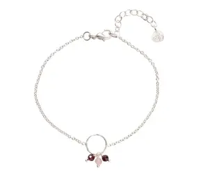 A Beautiful Story Careful Garnet Rose Quartz Bracelet SP A Beautiful Story Careful Garnet Rose Quartz Bracelet SP