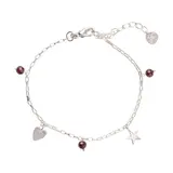 A Beautiful Story Charmed Garnet Bracelet SP