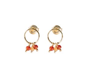 A Beautiful Story Genuine Carnelian Citrine Earrings GP A Beautiful Story Genuine Carnelian Citrine Earrings GP