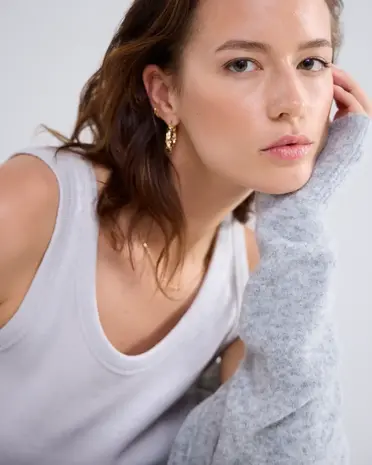 Summum Woman Rib tanktop cotton rib - Mist Summum Woman Rib tanktop cotton rib - Mist