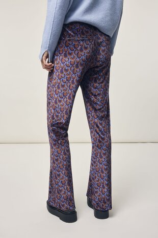 Corel Amsterdam Boa Flare pants  Organic velvet - Purper