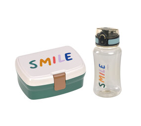 Lassig Lunch Set Little Gang Smile - Milky/ocean  green