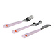 Lassig Cutlery with Silicone Handle 3 pcs - Heart lavender