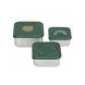Lassig Snackbox Stainless Steel 3 pcs Happy  Rascals - Smile green