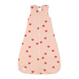 Sleeping Bag Interlock - Heart peach rose