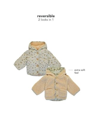 Noppies Unisex Indoor Jacket Gelves reversible - Buttercream Noppies Unisex Indoor Jacket Gelves reversible - Buttercream