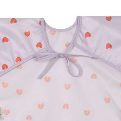 Lassig Long Sleeve Bib 2 pcs Happy Rascals - Heart lavender