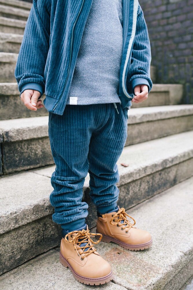 Riffle Amsterdam Pants Paris - Corduroy Rib Blue