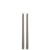 Uyuni LED taper candle 2,3x32,, Smooth, 2-pack Sandstone