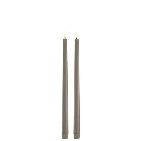 Uyuni LED taper candle 2,3x32,, Smooth, 2-pack Sandstone