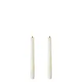 Uyuni LED taper candle 2,3x20 cm, Smooth, 2-pack Ivory