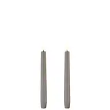 Uyuni LED taper candle 2,3x20 cm, Smooth, 2-pack Sandstone