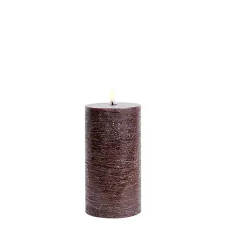 Uyuni LED pillar candle Rustic - 7,8x15 cm   Brown Uyuni LED pillar candle Rustic - 7,8x15 cm   Brown