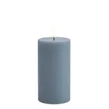 Uyuni LED pillar candle Rustic - 7,8x15 cm  Hazy Blue