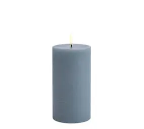 Uyuni LED pillar candle Rustic - 7,8x15 cm  Hazy Blue