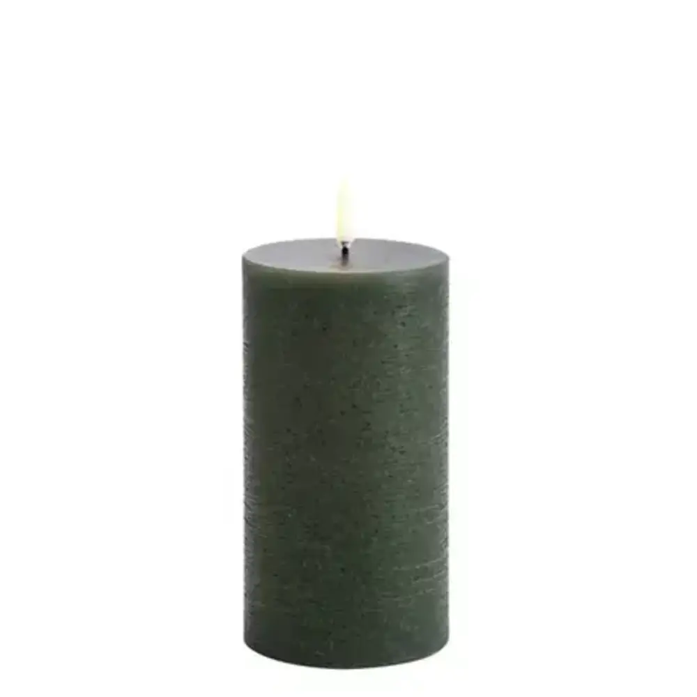 Uyuni LED pillar candle Rustic - 7,8x15 cm  Olive Green Uyuni LED pillar candle Rustic - 7,8x15 cm  Olive Green