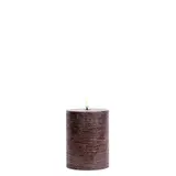 Uyuni LED pillar candle Rustic 7,8x10cm - Brown