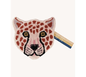 Doing Goods Pinky Leopard Head Rug