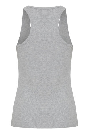 ICHI Top Palmer Rib Box – Grey Melange