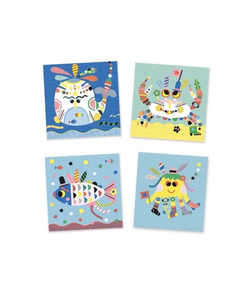 Djeco Collage - zeedieren