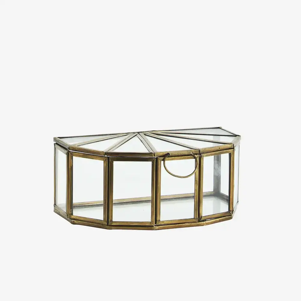 Madam Stoltz Glazen box - half rond