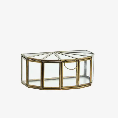 Madam Stoltz Glazen box - half rond