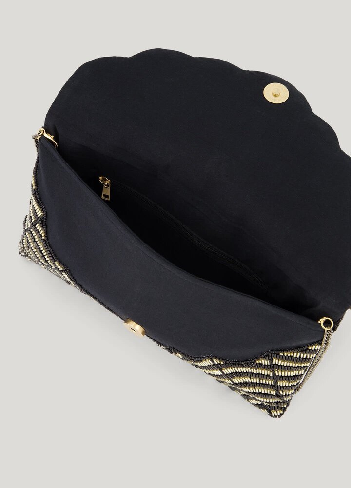 Summum Woman Beaded Clutch - Black Summum Woman Beaded Clutch - Black