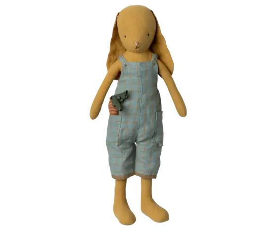 Maileg Konijntje Dusty Yellow - Geruite overall Maileg Konijntje Dusty Yellow - Geruite overall