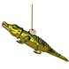 Vondels Ornament glass green crocodile
