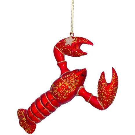Vondels Ornament glass red lobster