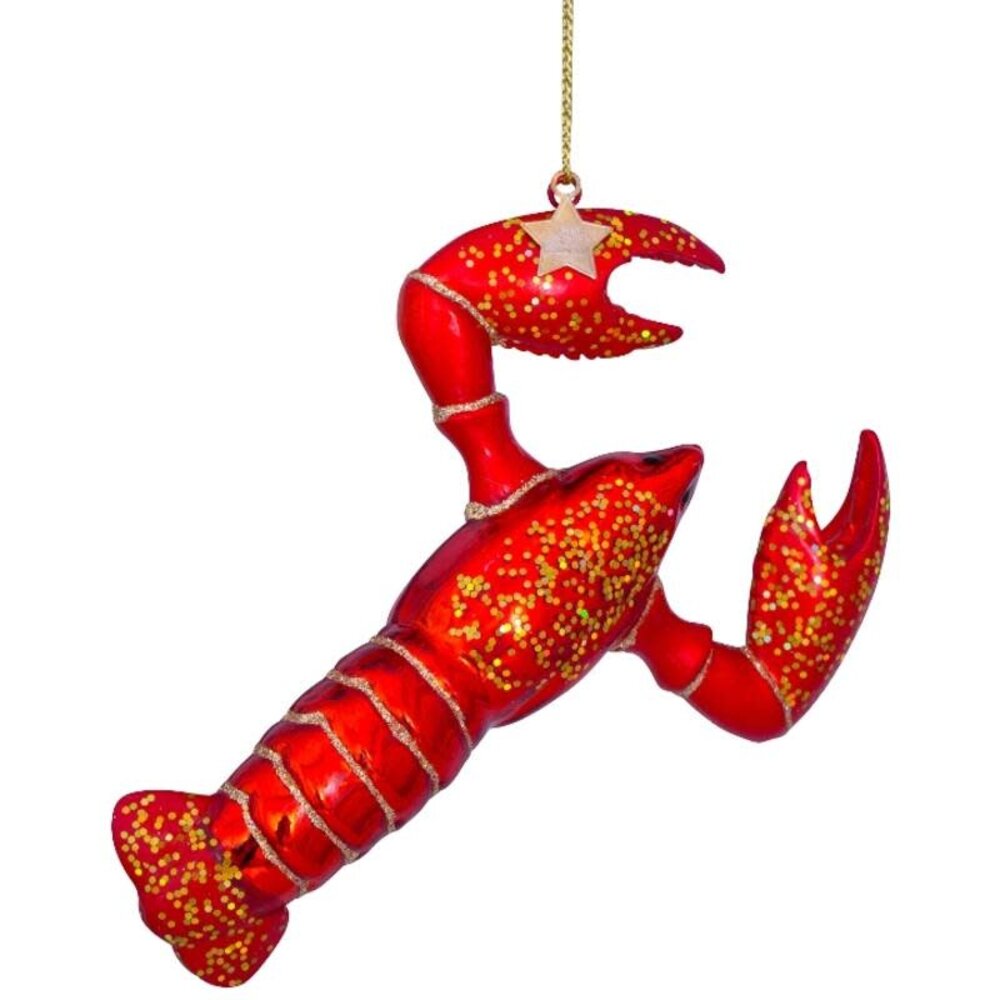 Vondels Ornament glass red lobster