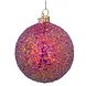 Vondels Bauble glass hard pink hologram glitters allover