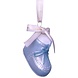 Vondels Ornament glass blue baby's first Christmas shoe