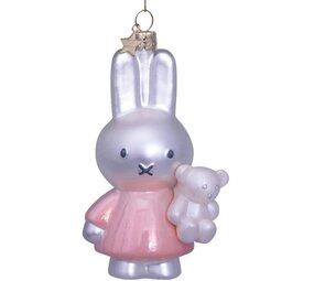 Vondels Ornament glass Nijntje/Miffy baby pink w/bear w/box
