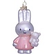 Vondels Ornament glass Nijntje/Miffy baby pink w/bear w/box