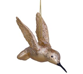Vondels Ornament glass gold hummingbird