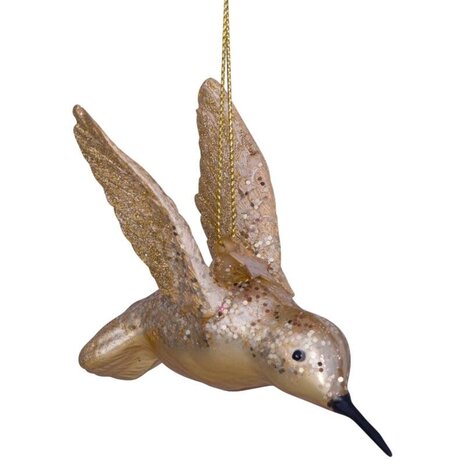 Vondels Ornament glass gold hummingbird