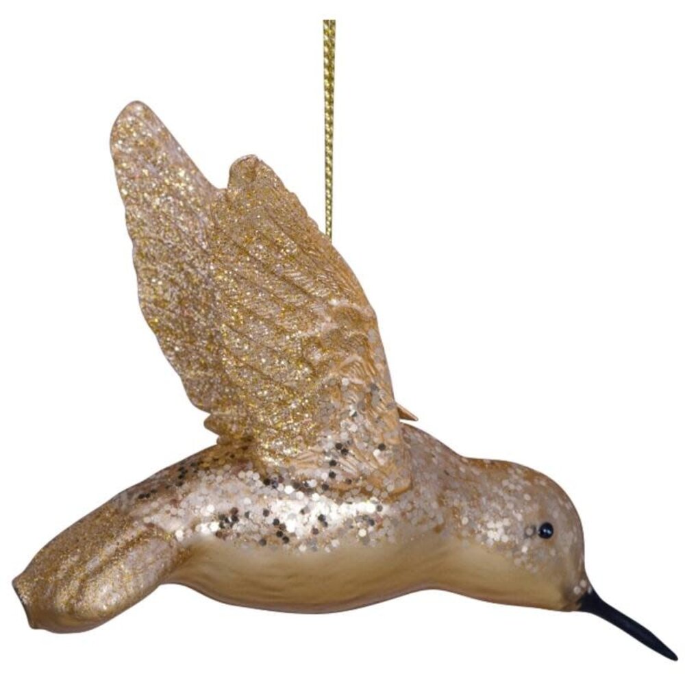 Vondels Ornament glass gold hummingbird