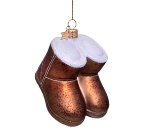 Vondels Ornament glass brown suede boots