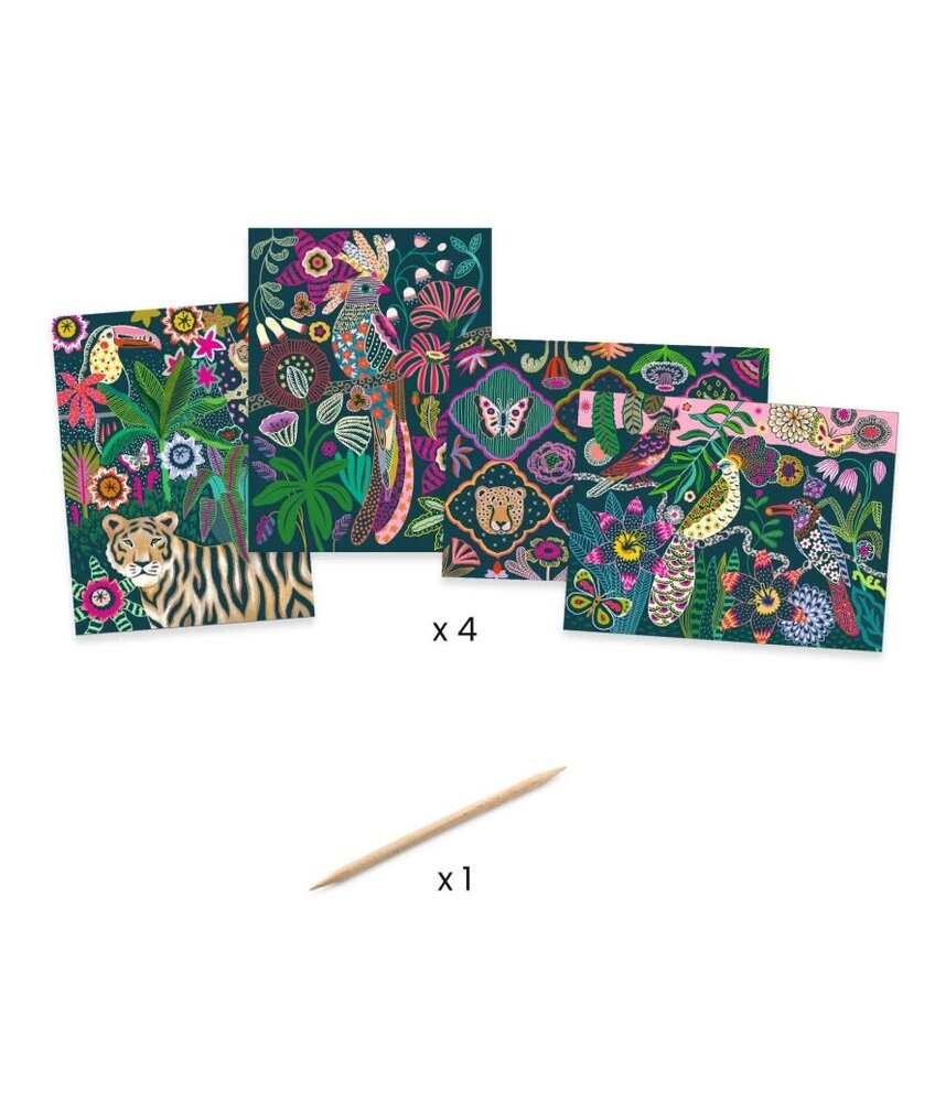 Djeco Kraskaarten in Fluokleur