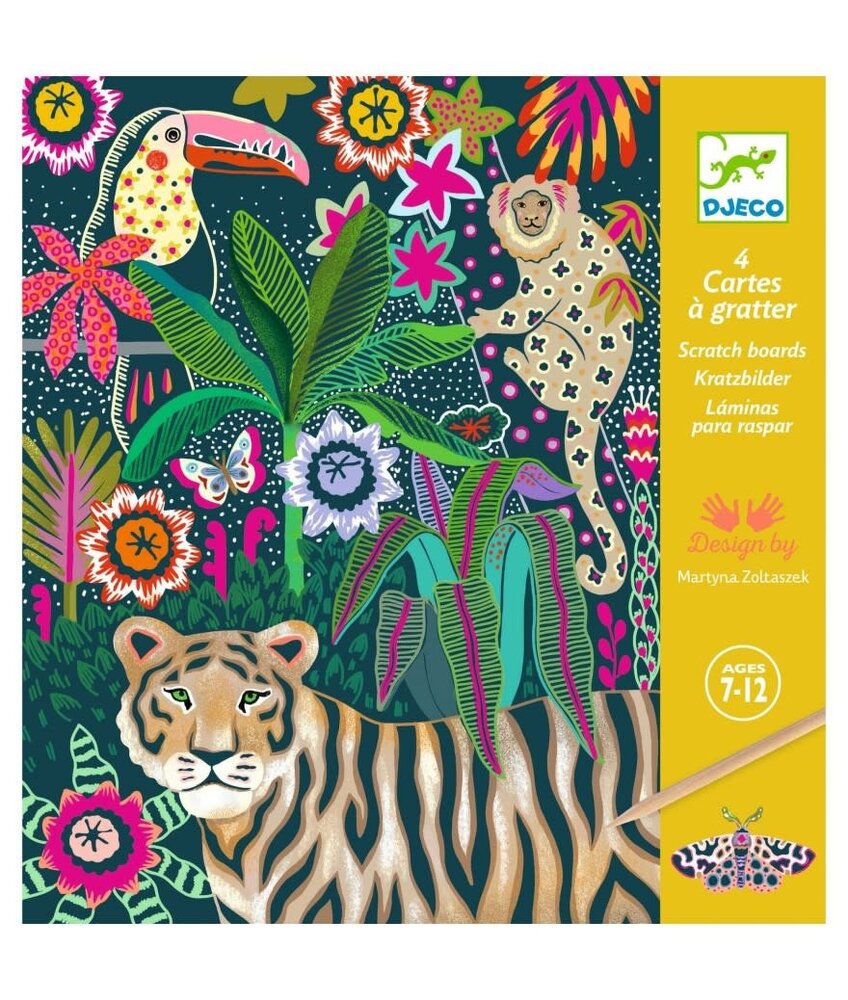 Djeco Kraskaarten in Fluokleur